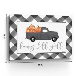 Buffalo Check Happy Fall Truck Giclee Canvas Print-Kirkland's Home New