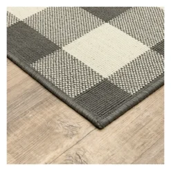 Buffalo Check Outdoor Area Rug, 6X9-Kirkland's Home Clearance