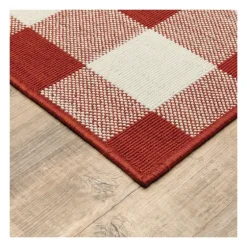 Buffalo Check Outdoor Area Rug, 5X7-Kirkland's Home Store