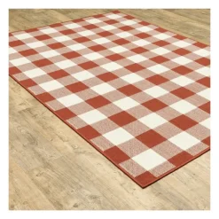 Buffalo Check Outdoor Area Rug, 5X7-Kirkland's Home Store
