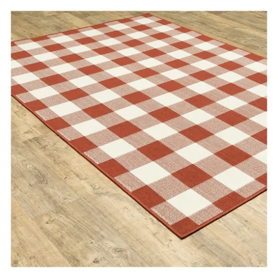 Buffalo Check Outdoor Area Rug, 5X7-Kirkland's Home Store