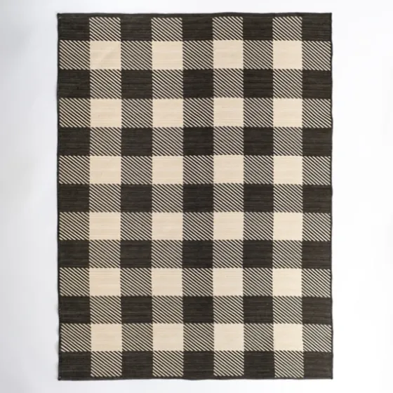 Buffalo Check Reversible Outdoor Area Rug, 5X7-Kirkland's Home New