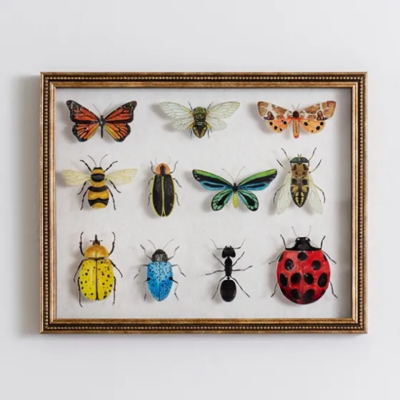 Bug Collection Framed Wall Art-Kirkland's Home Clearance