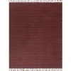 Burgundy Modern Striped Throw-Kirkland's Home Cheap