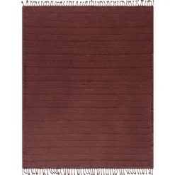 Burgundy Modern Striped Throw-Kirkland's Home Cheap