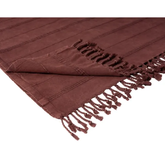 Burgundy Modern Striped Throw-Kirkland's Home Cheap