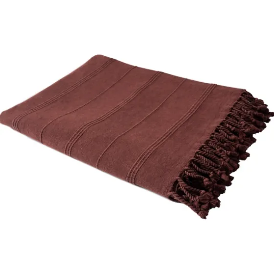 Burgundy Modern Striped Throw-Kirkland's Home Cheap