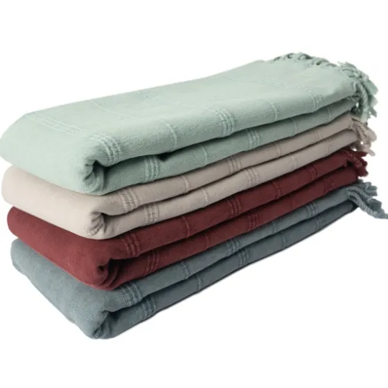 Burgundy Modern Striped Throw-Kirkland's Home Cheap