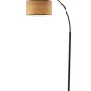 Burlap Arc Floor Lamp-Kirkland's Home Store