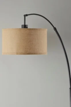 Burlap Arc Floor Lamp-Kirkland's Home Store