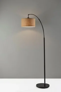 Burlap Arc Floor Lamp-Kirkland's Home Store