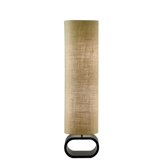 Burlap Shade Black Oval Base Daniel Floor Lamp-Kirkland's Home Online