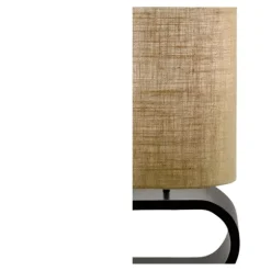 Burlap Shade Black Oval Base Daniel Floor Lamp-Kirkland's Home Online