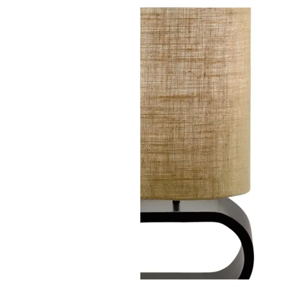Burlap Shade Black Oval Base Daniel Floor Lamp-Kirkland's Home Online