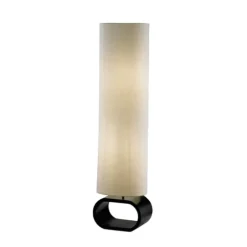 Burlap Shade Black Oval Base Daniel Floor Lamp-Kirkland's Home Online