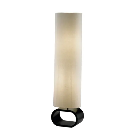 Burlap Shade Black Oval Base Daniel Floor Lamp-Kirkland's Home Online
