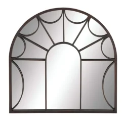 Burnt Iron Metal Curve Overlay Arched Mirror-Kirkland's Home Sale