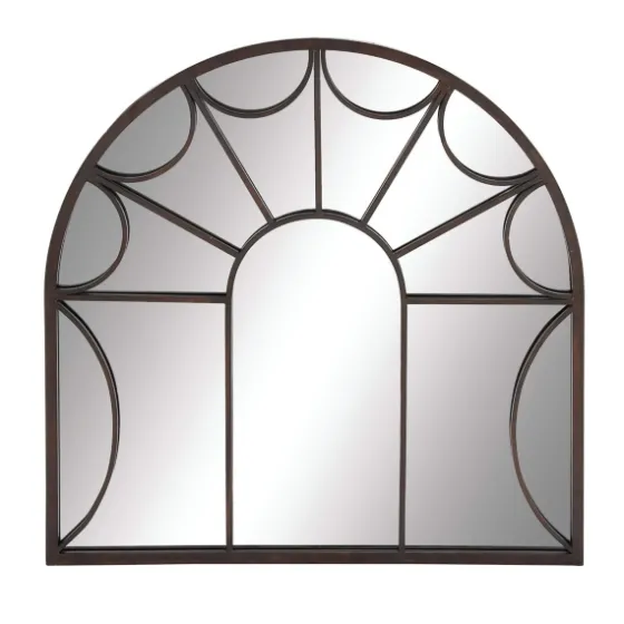Burnt Iron Metal Curve Overlay Arched Mirror-Kirkland's Home Sale