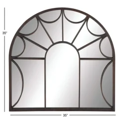 Burnt Iron Metal Curve Overlay Arched Mirror-Kirkland's Home Sale