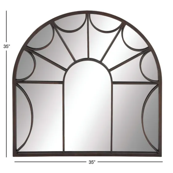 Burnt Iron Metal Curve Overlay Arched Mirror-Kirkland's Home Sale