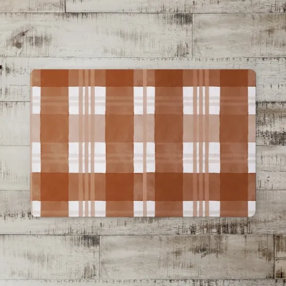 Burnt Orange Plaid Harvest Floor Mat-Kirkland's Home Best Sale
