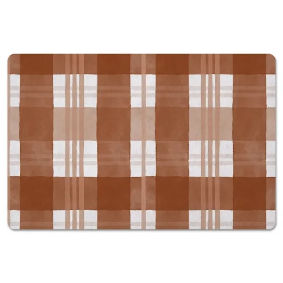 Burnt Orange Plaid Harvest Floor Mat-Kirkland's Home Best Sale