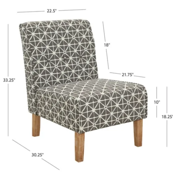 Burst Patterned Slipper Accent Chair-Kirkland's Home New