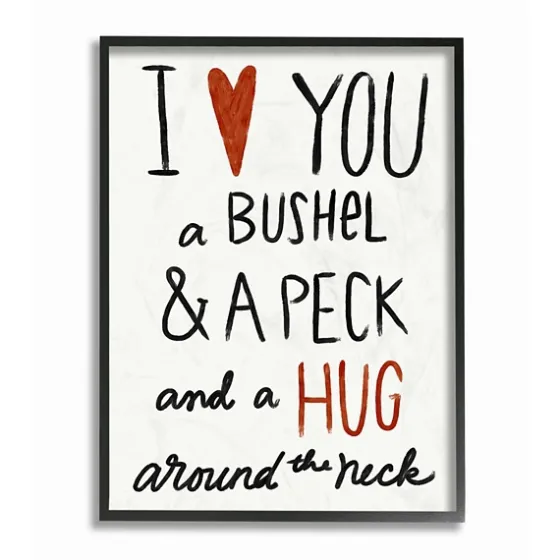 Bushel Peck & Hug Framed Giclee Canvas Art-Kirkland's Home New