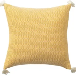 Buttercup Chevron Organic Cotton Throw Pillow-Kirkland's Home Shop