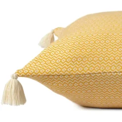 Buttercup Chevron Organic Cotton Throw Pillow-Kirkland's Home Shop