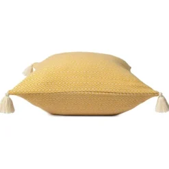 Buttercup Chevron Organic Cotton Throw Pillow-Kirkland's Home Shop