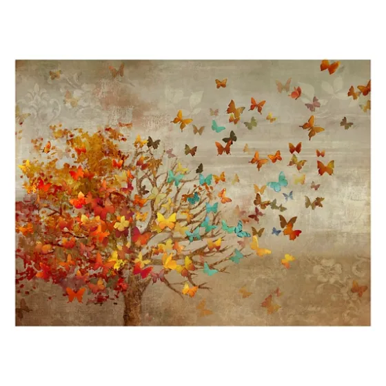 Butterfly Tree Giclee Canvas Art Print, 40X30 In.-Kirkland's Home New