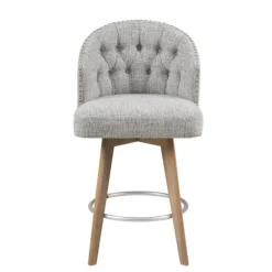 Button Tufted Back Swivel Counter Stool-Kirkland's Home Clearance