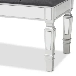 Button Tufted Bench With Mirrored Base-Kirkland's Home Store