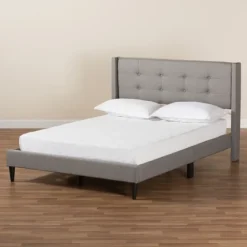 Button Tufted Headboard Full Platform Bed-Kirkland's Home Store