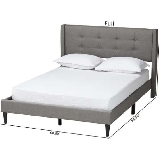 Button Tufted Headboard Full Platform Bed-Kirkland's Home Store