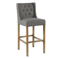 Button Tufted Kia Barstool-Kirkland's Home Store