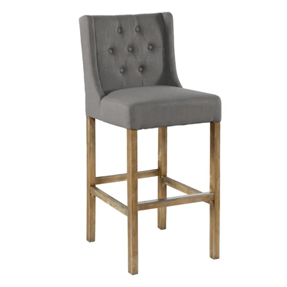 Button Tufted Kia Barstool-Kirkland's Home Store