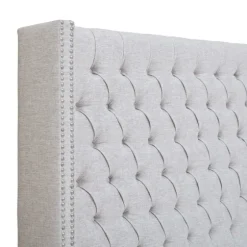 Button Tufted Nailhead Trim Queen Headboard-Kirkland's Home Clearance
