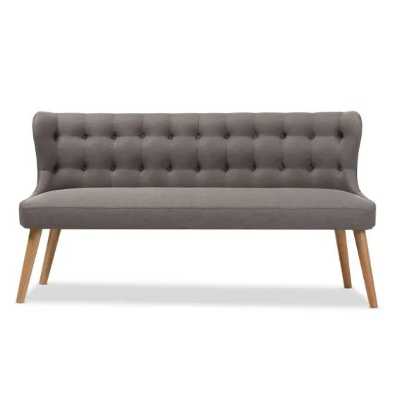 Button Tufted Splayed Settee-Kirkland's Home Best