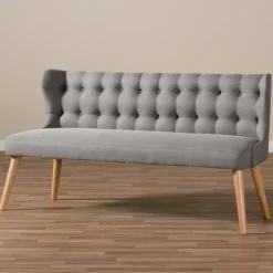 Button Tufted Splayed Settee-Kirkland's Home Best
