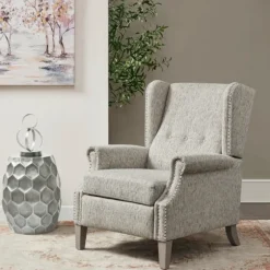 Button Tufted Upholstered Push Back Recliner-Kirkland's Home Flash Sale