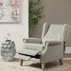 Button Tufted Upholstered Push Back Recliner-Kirkland's Home Flash Sale