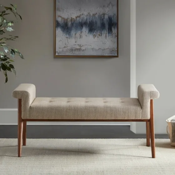 Button Tufted Wood Bench-Kirkland's Home Best