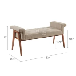 Button Tufted Wood Bench-Kirkland's Home Best