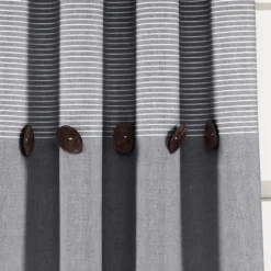 Buttons And Stripes Curtain Panel Set, 84 In.-Kirkland's Home Clearance