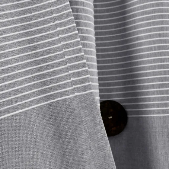 Buttons And Stripes Curtain Panel Set, 84 In.-Kirkland's Home Clearance