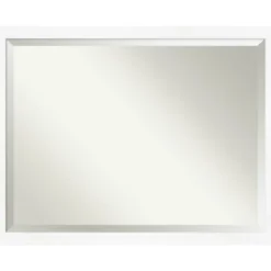 Cabinet White Narrow Frame Beveled Mirror-Kirkland's Home Sale