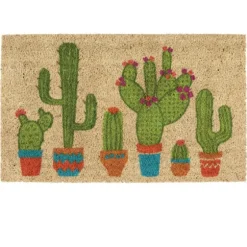 Cactus Family Coir Doormat-Kirkland's Home Discount