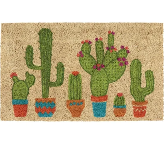 Cactus Family Coir Doormat-Kirkland's Home Discount
